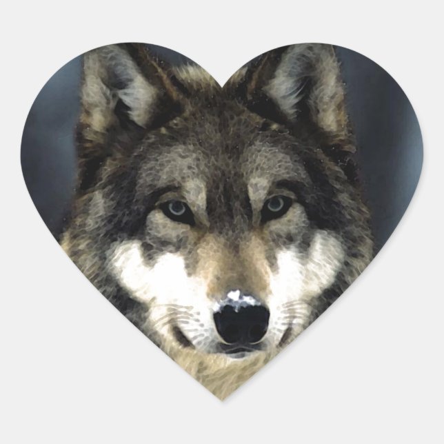 Wolf Heart Sticker (Front)