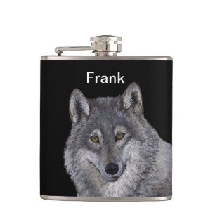 Wolf Hip Flask