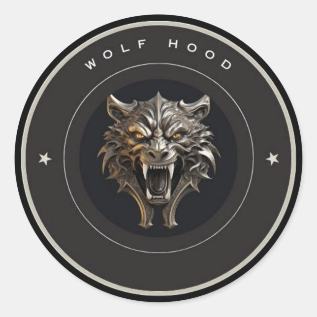 Wolf Hood Sticker (Front)