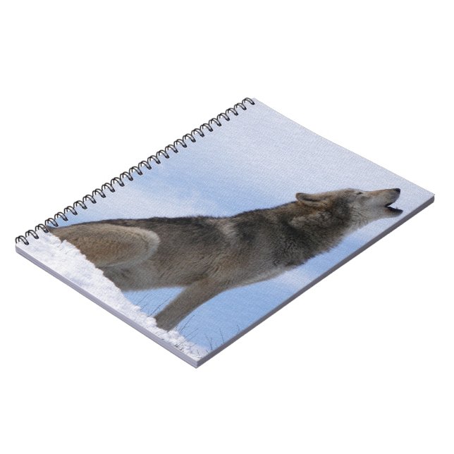 Wolf Howl Spiral Notebook (Left Side)