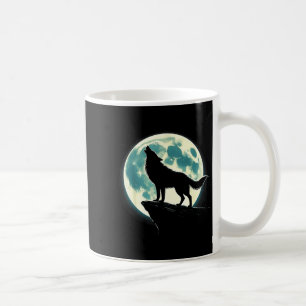 Wolf Howling At Full The Moon Shirt Vintage Fantas Coffee Mug