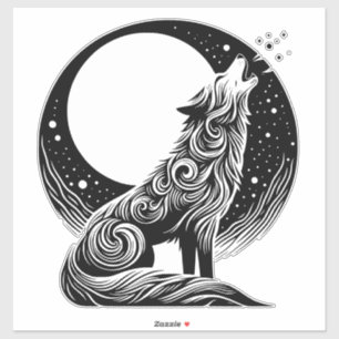 Wolf Howling at Moon