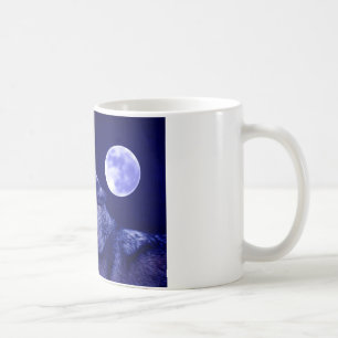 Wolf Howling at Moon Coffee Mug