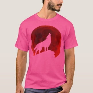 Wolf Howling At Moon T-Shirt