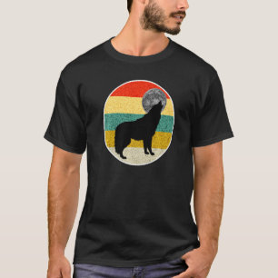 Wolf Howling At Moon Vintage T-Shirt