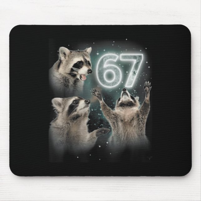 Wolf Howling At The Moon 67 6 7 Halloween 67 Wolf  Mouse Pad (Front)