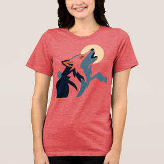 Wolf Howling at the Moon Hoodie – Unleash the Alph Tri-Blend Shirt