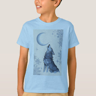 wolf howling at the moon T-Shirt