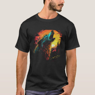 Wolf Howling At The Moon Women s Alaskan Wildlife T-Shirt