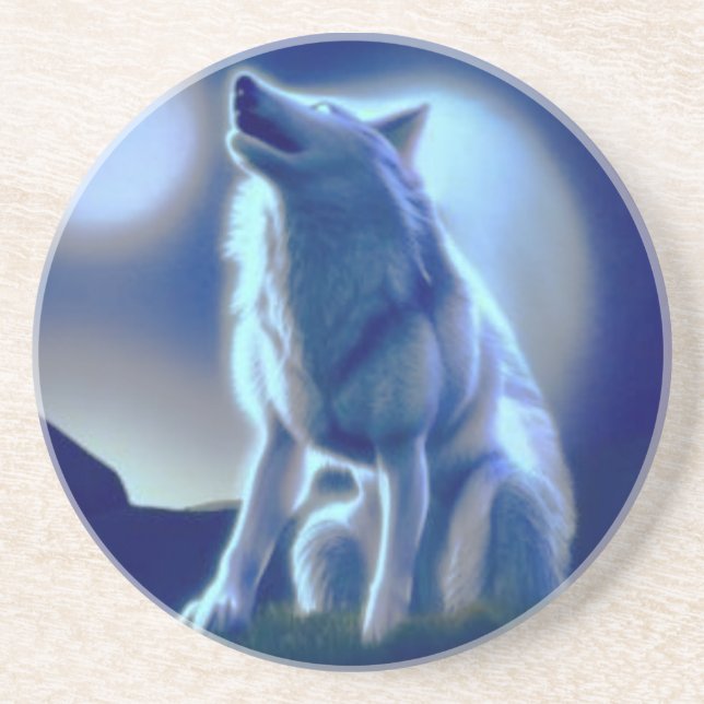 Wolf Howling Coaster (Front)