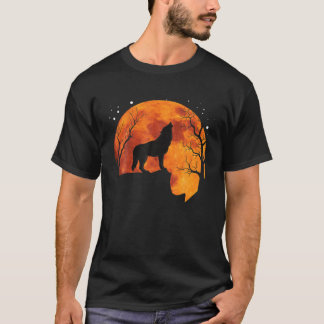 Wolf Howling Full Moon Forest Nature Moonlight Wol T-Shirt