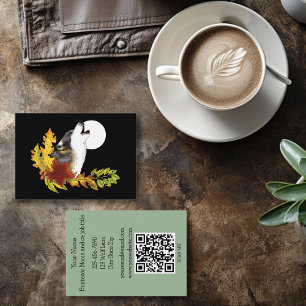 Wolf Howling Moon Business Card