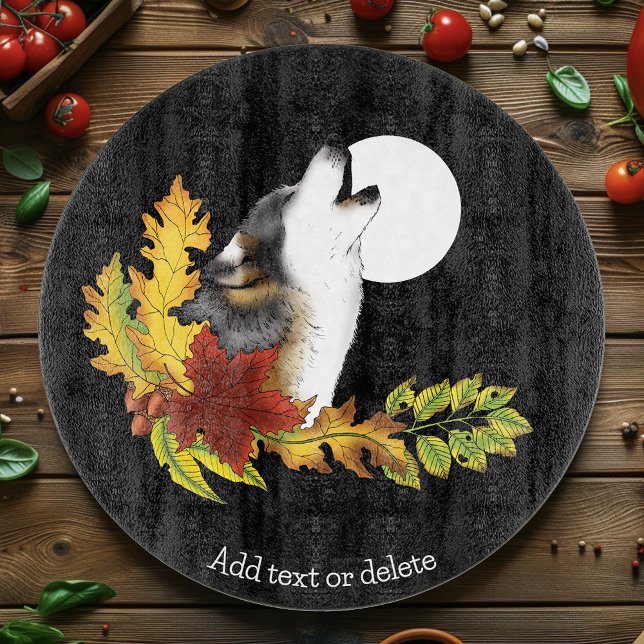 Wolf Howling Moon Cutting Board (Creator Uploaded)