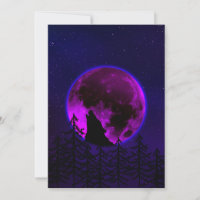 WOLF HOWLING MOON MAGENTA