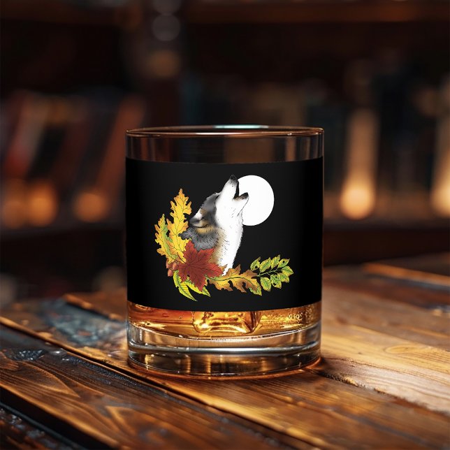 Wolf Howling Moon Whiskey Glass (Creator Uploaded)