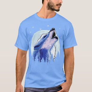 Wolf Howling Moonlight Alpha Wolf In Moon Light We T-Shirt
