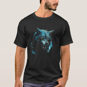 Wolf Howling Night Forest Women s Alaskan Wildlife T-Shirt