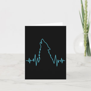 Wolf Howling Pulse Heartbeat Wolves Costume Animal Card