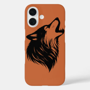 Wolf Howling Silhouette iPhone 16 Case