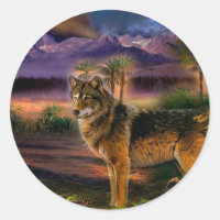 Wolf hunting in mountain
