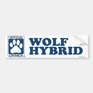 WOLF HYBRID_blue Bumper Sticker