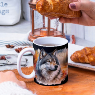Wolf in Autumn Colours: Nature’s Beauty Unleashed Coffee Mug
