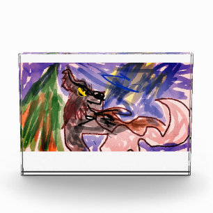 Wolf in autumn photo block