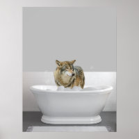 Wolf in Bathtub Bubble bath