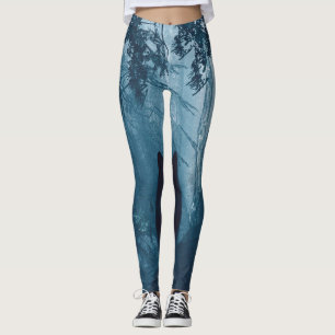 Wolf in Dark Forest. Leggings