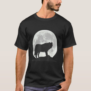 Wolf In Moon Light  - Cool Full Dog Pup Howling Te T-Shirt
