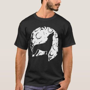 Wolf in moon light Howling Full Moon Forest Animal T-Shirt