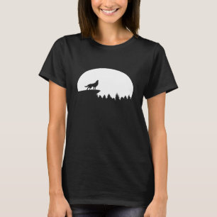Wolf In Nature Moon T Cool Camping For Campers T-Shirt