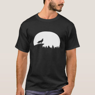 Wolf In Nature Moon T Cool Camping For Campers T-Shirt