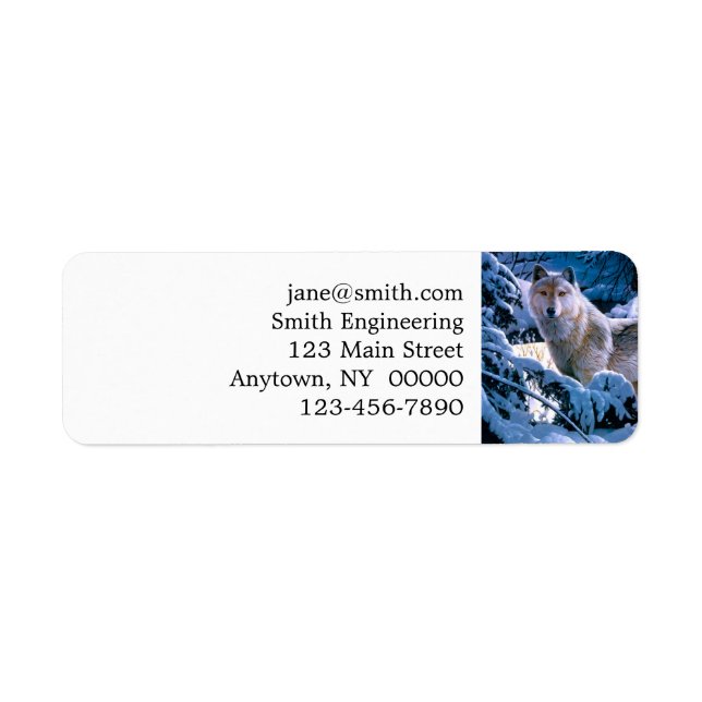 Wolf in the winter forest painting (Front)