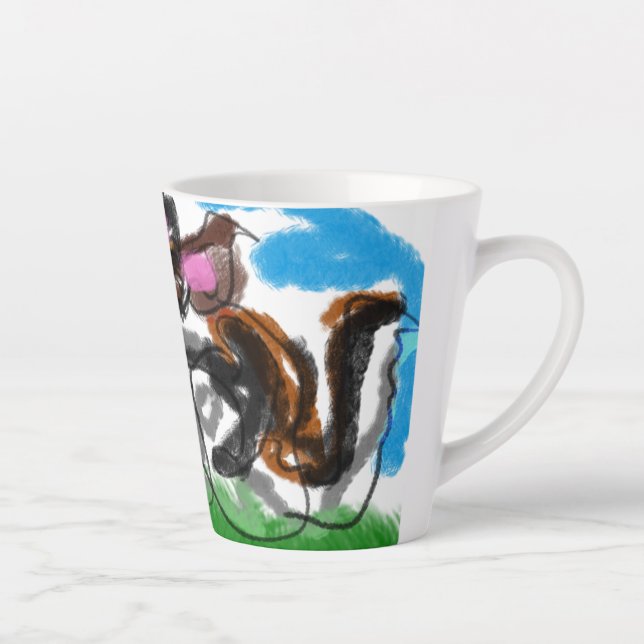 Wolf in wild  latte mug (Right)