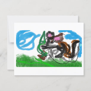 Wolf in wild postcard