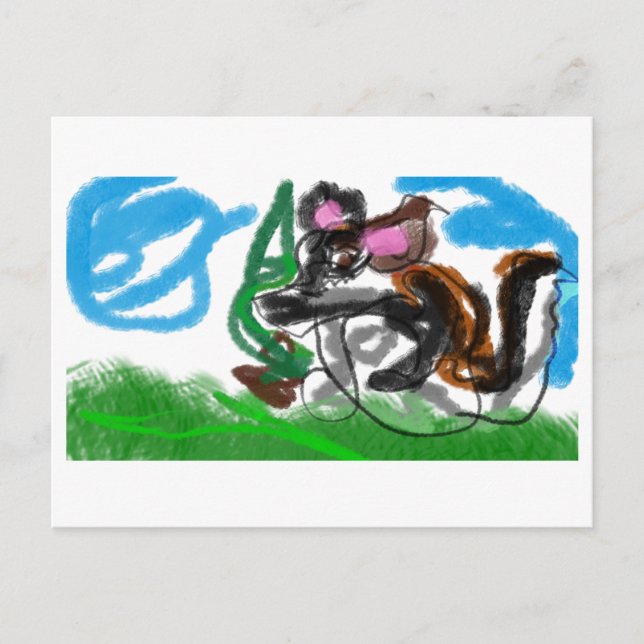Wolf in wild  postcard (Front)