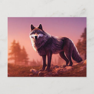Wolf in Wilderness Postcard