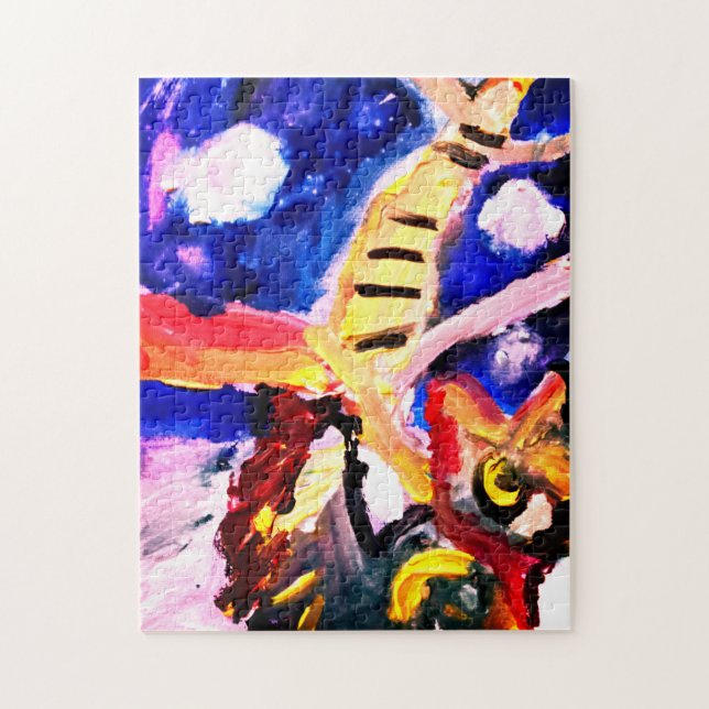 Wolf in winter  jigsaw puzzle (Vertical)