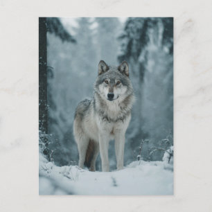 Wolf in Winter Postcard