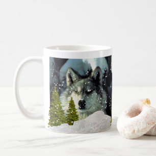 Wolf in Winter Snow Wildlife Lover Coffee Mug