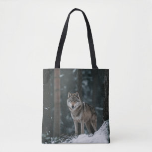 Wolf in Winter Tote Bag