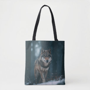 Wolf in Winter Tote Bag