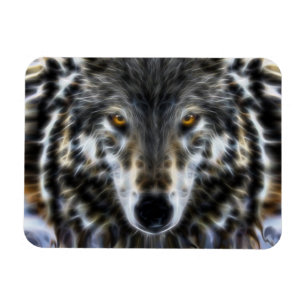 Wolf Inspirational intense Portrait Magnet