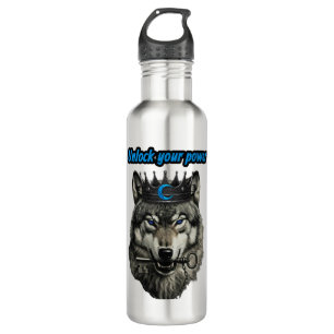 wolf king unlock your power 710 ml water bottle