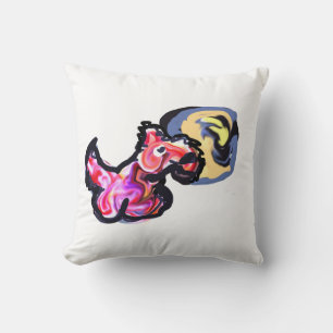 Wolf light moon cushion