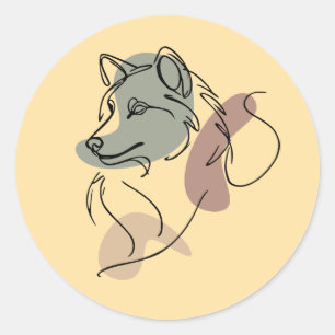 Wolf Lin Art  Classic Round Sticker