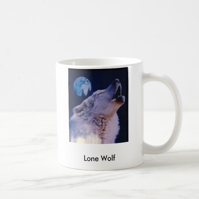 wolf, Lone Wolf Coffee Mug (Right)