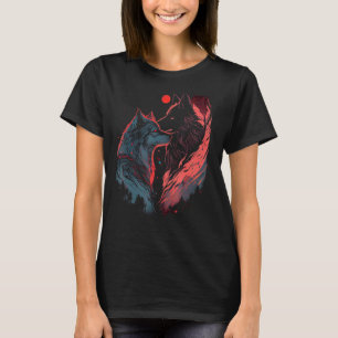 Wolf Love Animal Graphic for Men Women Boys Girls T-Shirt