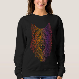 Wolf  Love Wolves Tribal Tattoo Wolf 1 Sweatshirt